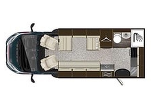 Riding Rambler - our motorhome hire - layout